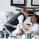 Amanda Seyfried and Naveen Andrews in The Dropout